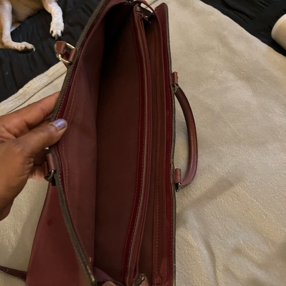 Leather Crossbody Briefcase with Handles - Picture 2 of 5